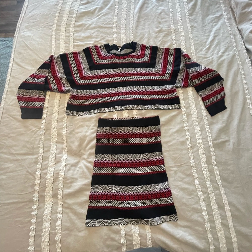 Free people Meadowbrooks sweater set